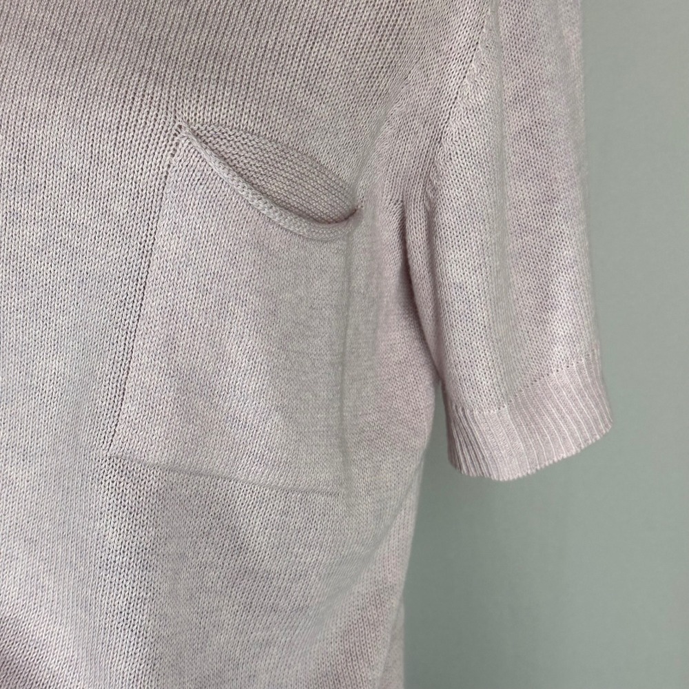 GAP Pink Lightweight Knit Short Sleeve Pocket Sweater Top Size S - Picture 7 of 9
